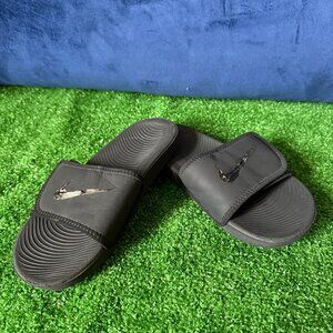Nike Big Kids Kawa Adjustable Slide Slip-on Sandals Black 819344 Shoes Size 3Y